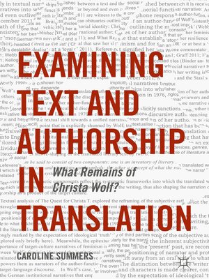 cover image of Examining Text and Authorship in Translation